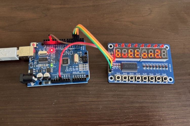 Arduino UNO with TM1638 module