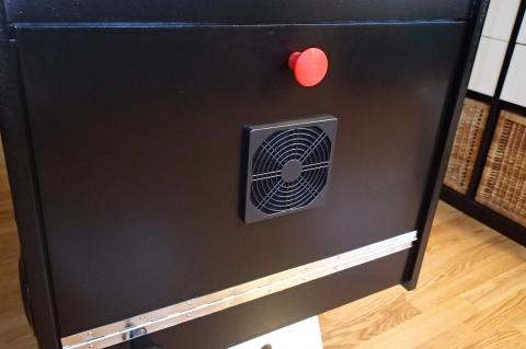 Arcade cabinet back panel