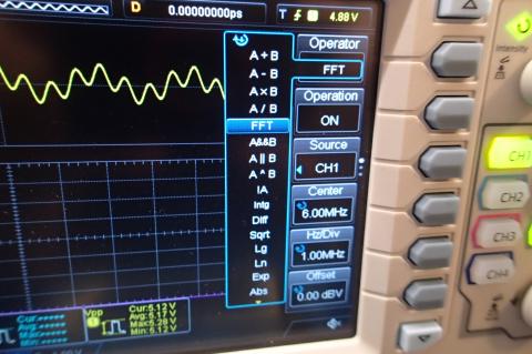 FFT Math function on Rigol scope