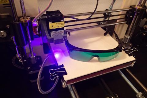 Laser module on a 3D printer