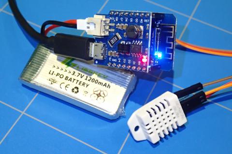 WeMos D1 mini temperature WiFi server