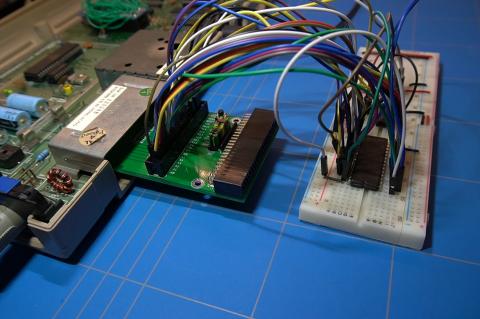 C64 cart on breadboard